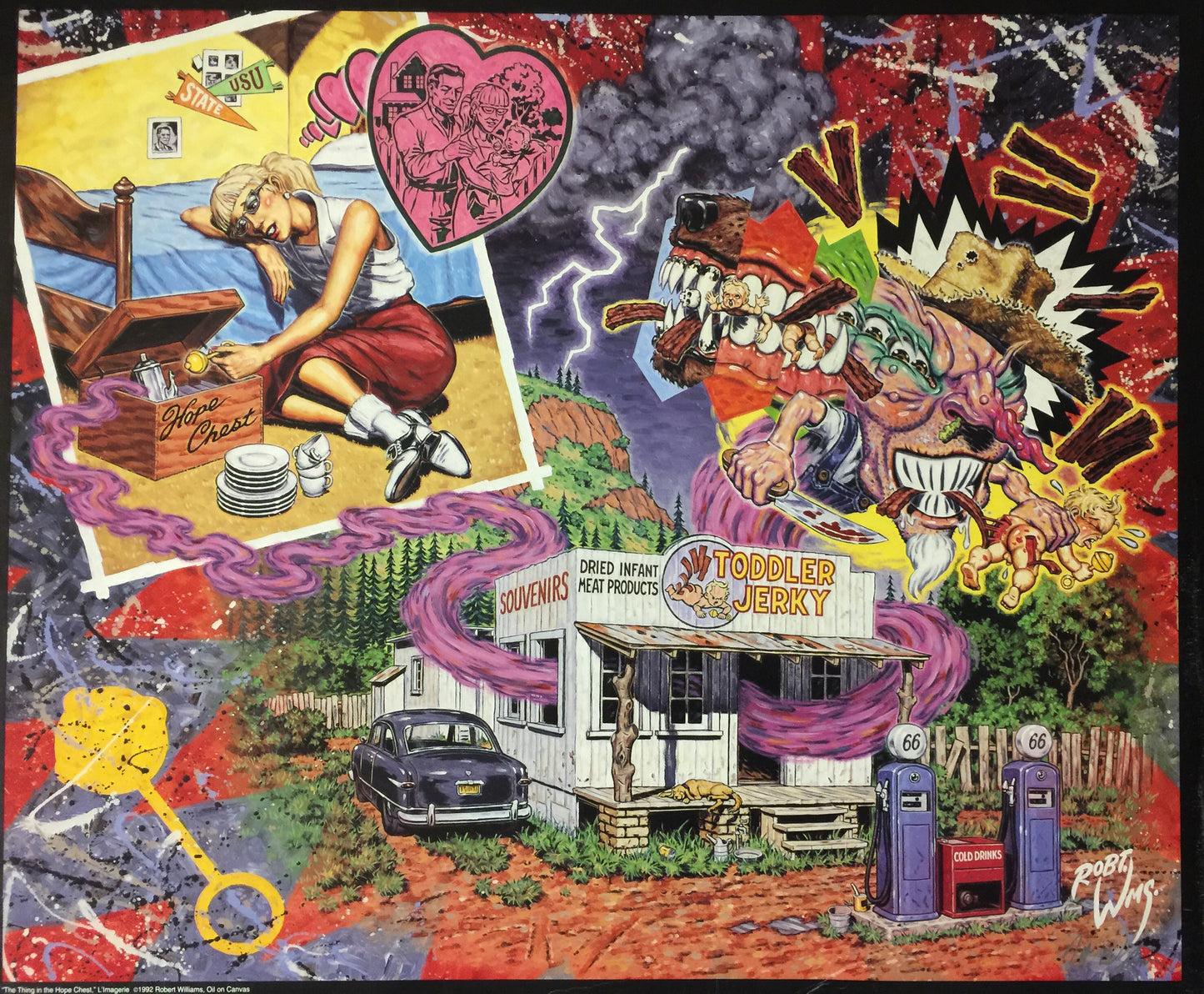 Robert Williams - 1992 - The Thing In The Hope Chest Print (Unsigned)