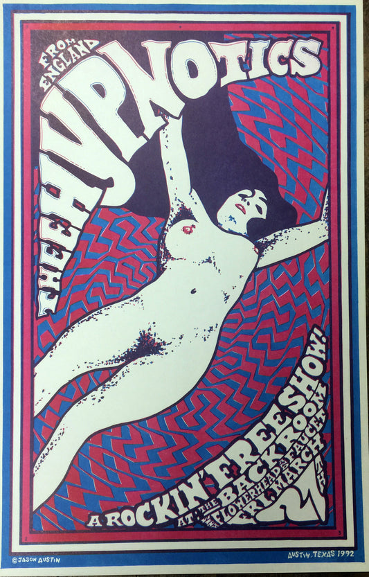 Jason Austin - 1992 - The Hypnotics Concert Poster