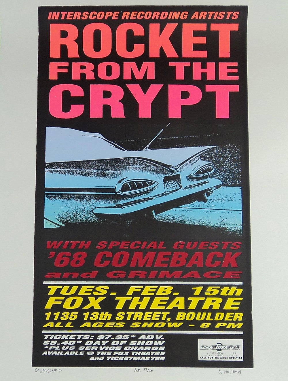 Jeff Holland - 1996 - Rocket From The Crypt (AP) Poster