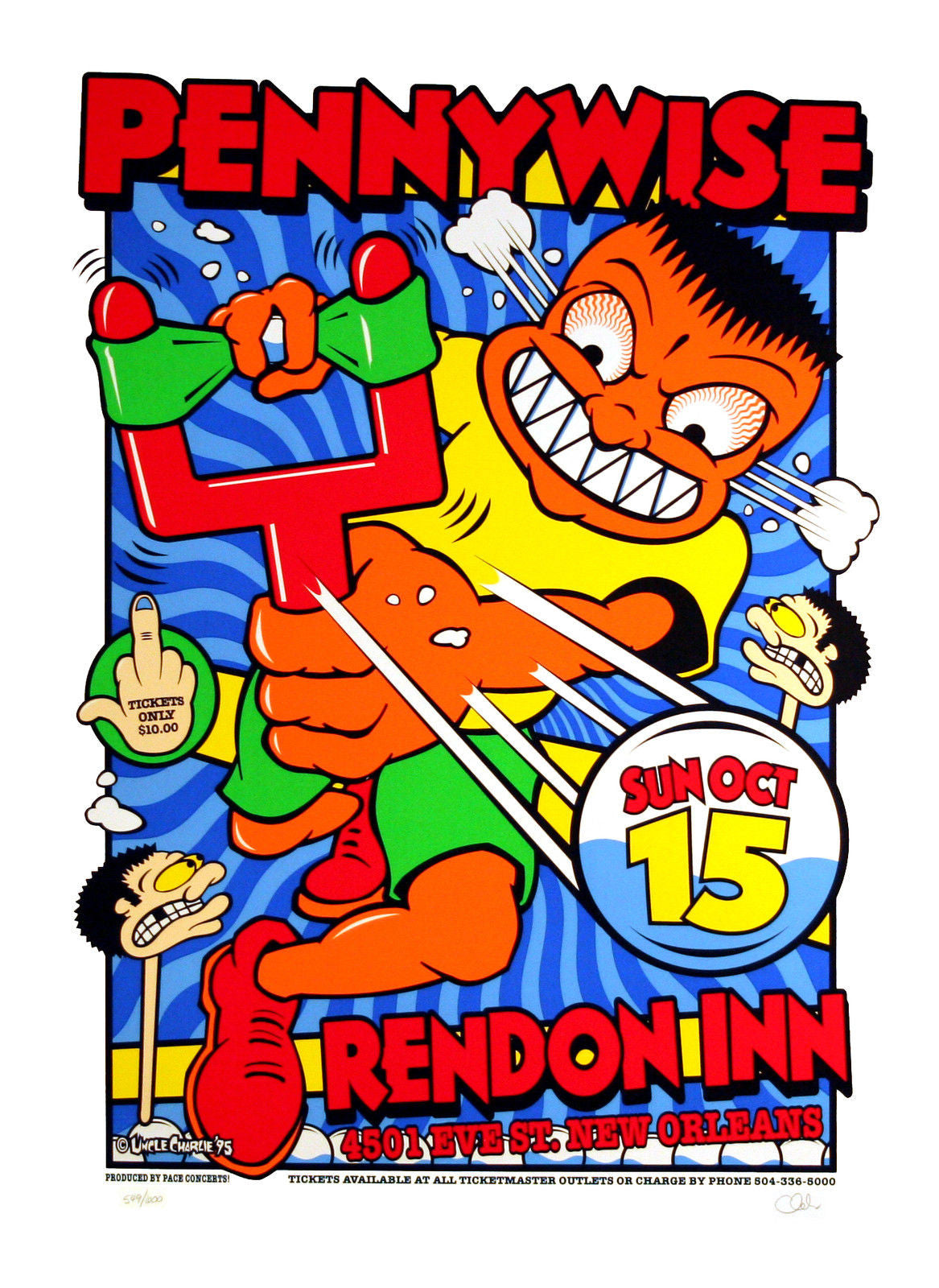 Uncle Charlie - 1995 - Pennywise Concert Poster