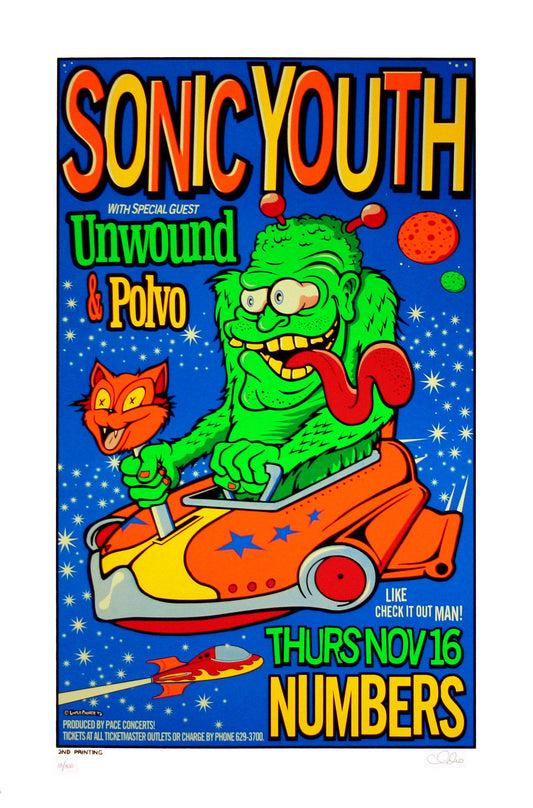 Uncle Charlie - 1995 - Sonic Youth Concert Poster