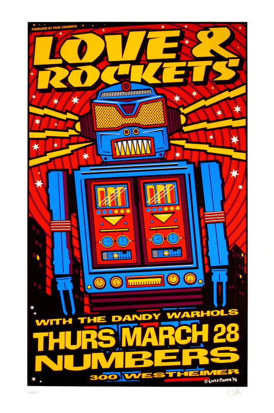 Uncle Charlie - 1996 - Love and Rockets Concert Poster