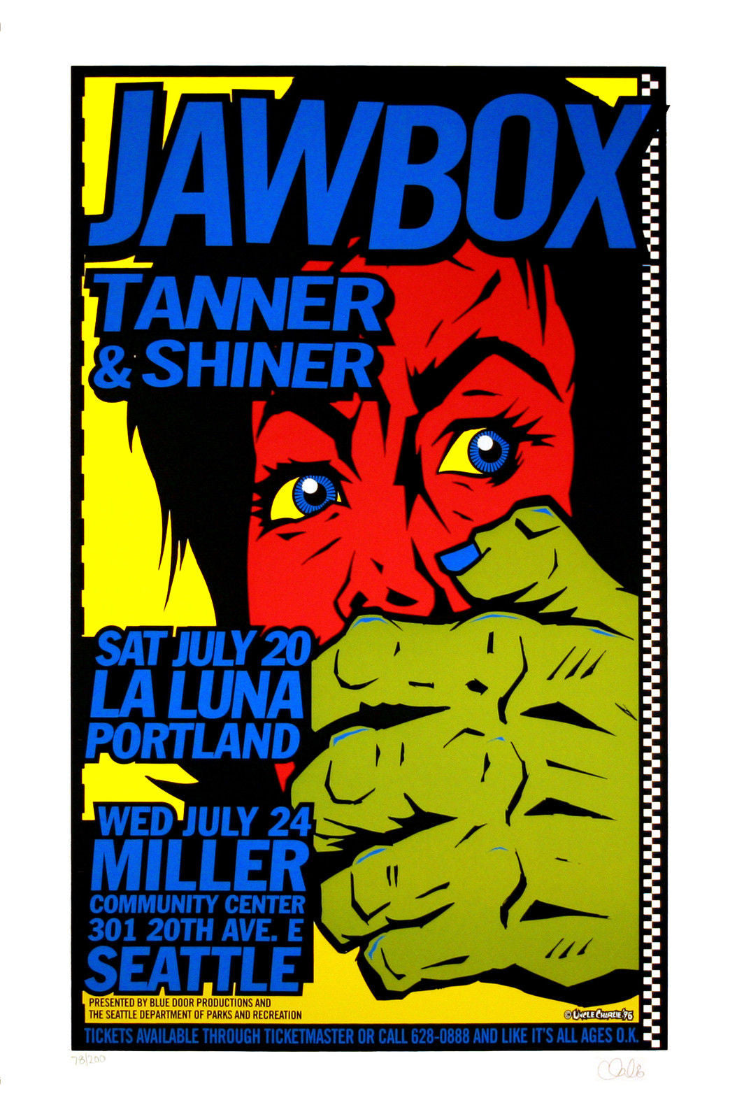 Uncle Charlie - 1996 - Jawbox Concert Poster
