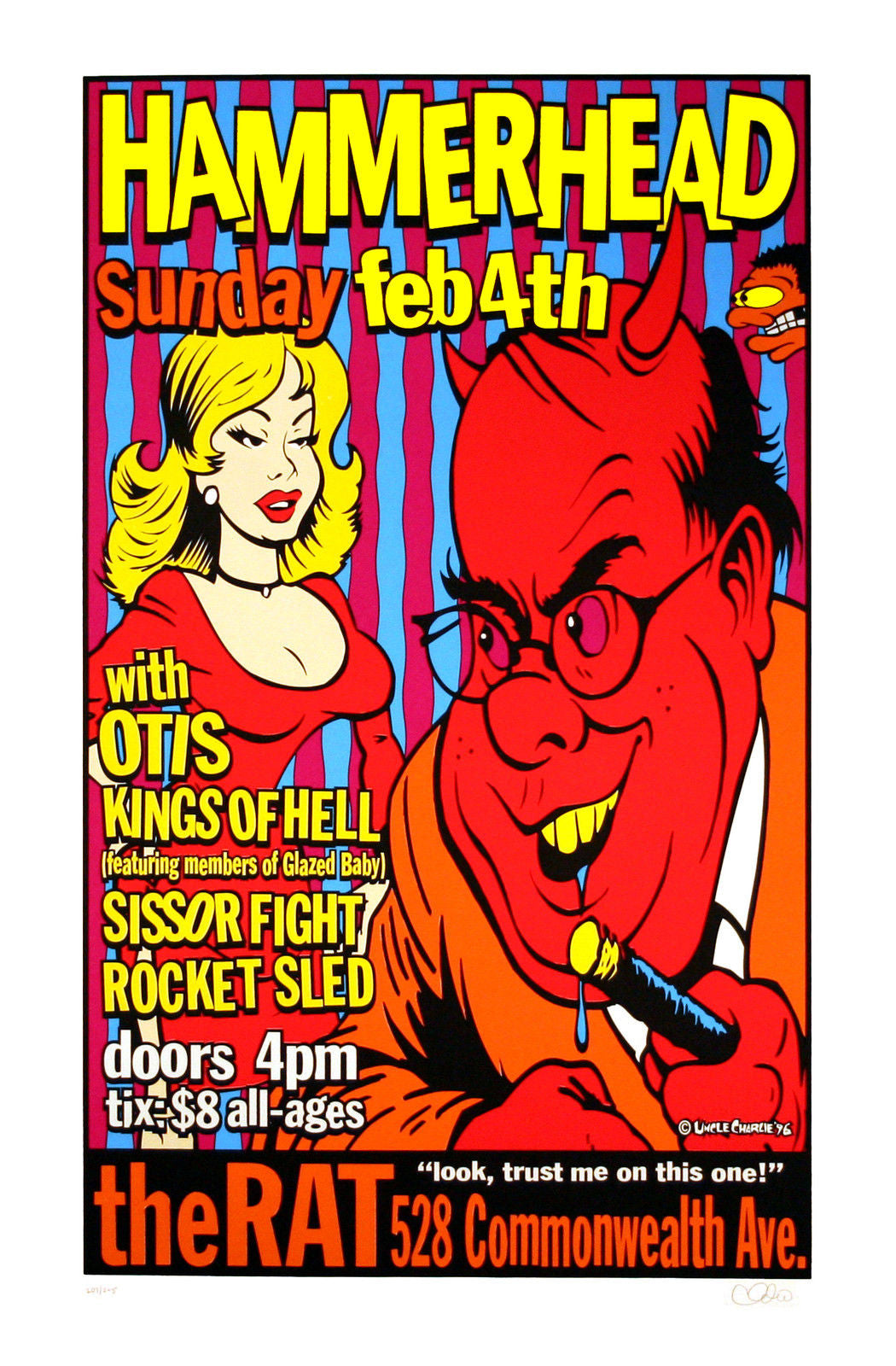 Uncle Charlie - 1996 - Hammerhead Concert Poster