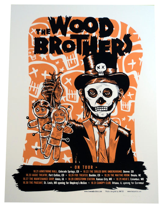 Lonny Unitus - 2010 - The Wood Brothers November Tour Concert Poster