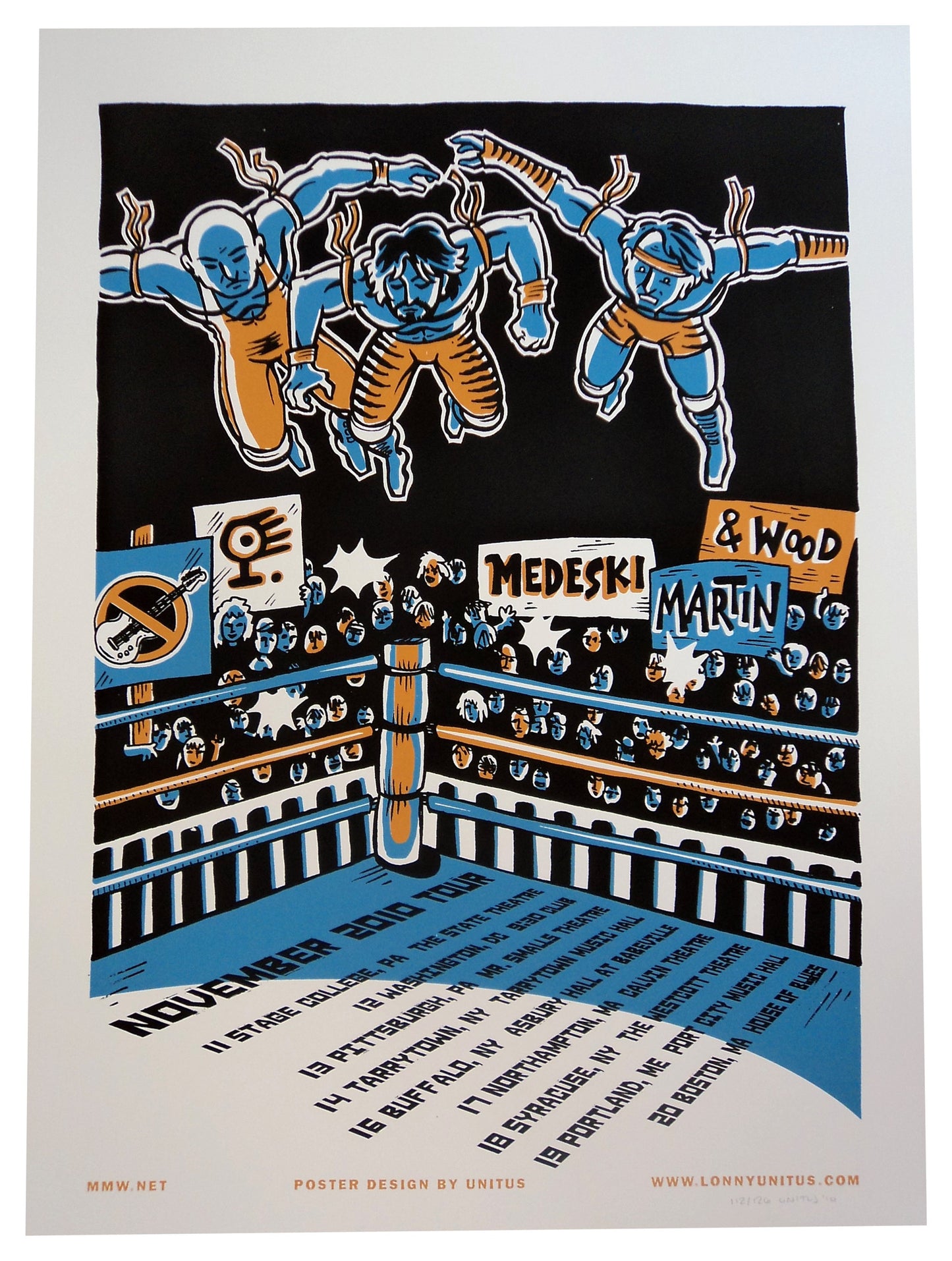Lonny Unitus - 2010 - Medeski, Martin & Wood November Tour Concert Poster