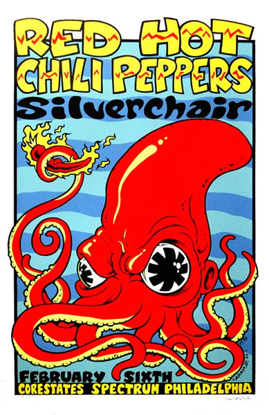 Adam Swinbourne - 1996 - Red Hot Chili Peppers / Silverchair Concert Poster