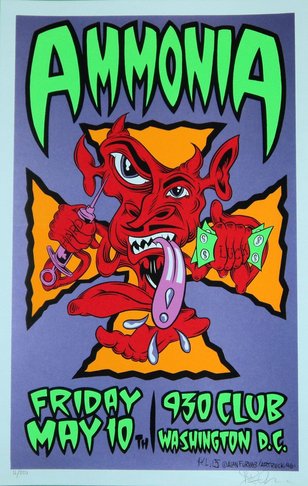 Alan Forbes - 1996 - Ammonia Concert Poster