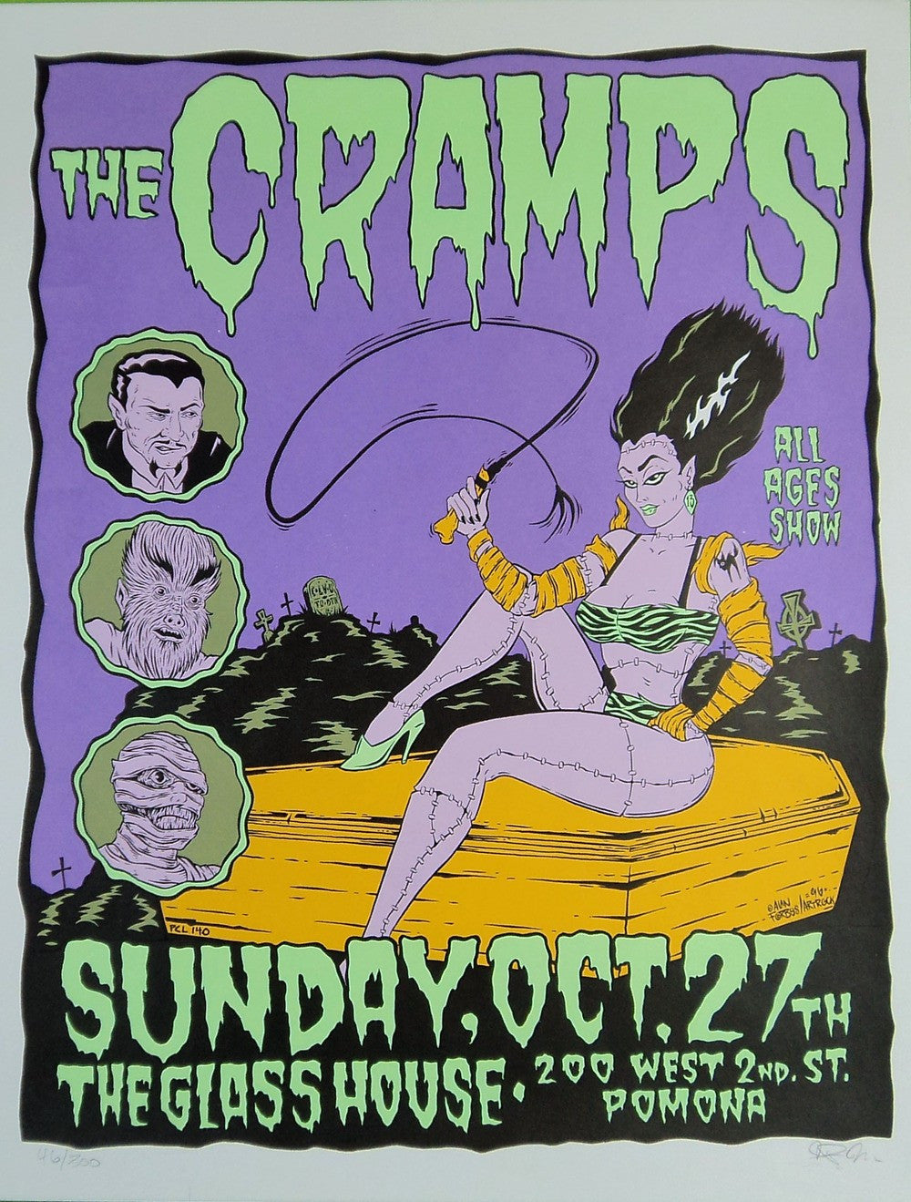 Alan Forbes - 1996 - The Cramps Concert Poster