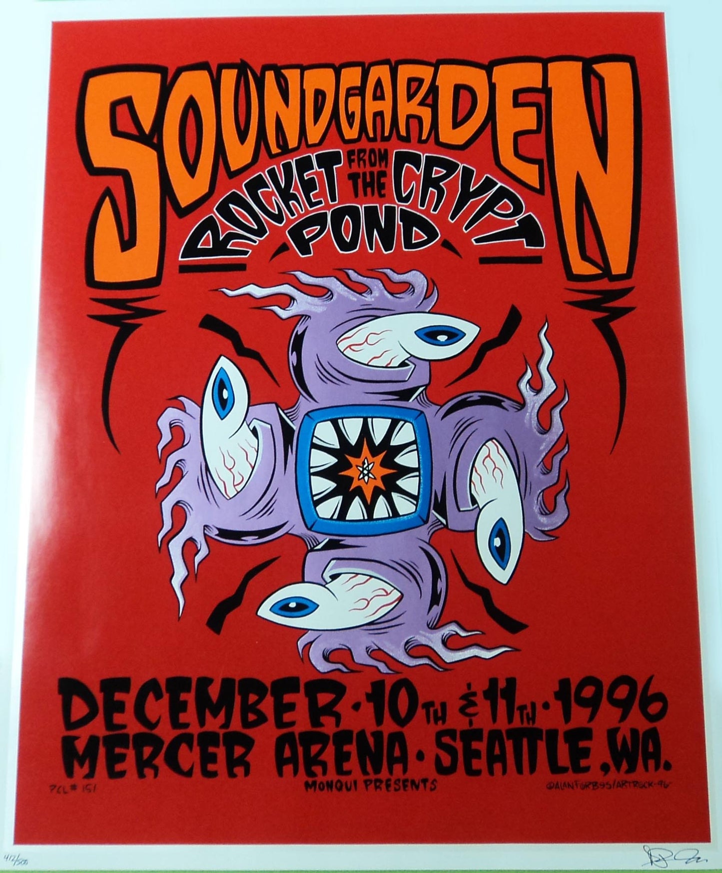 Alan Forbes - 1996 - Soundgarden Concert Poster