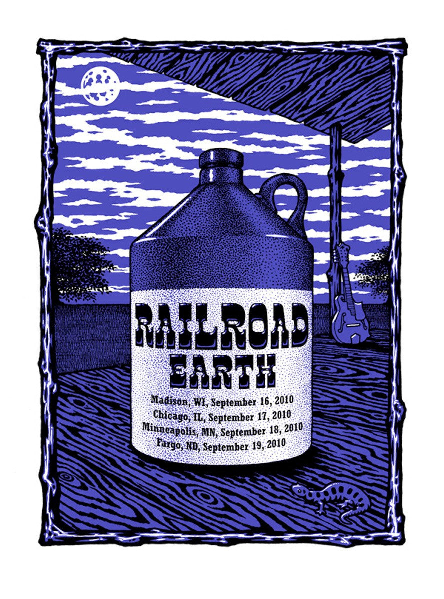 Timothy Ripley - 2010 - Railroad Earth Tour Poster