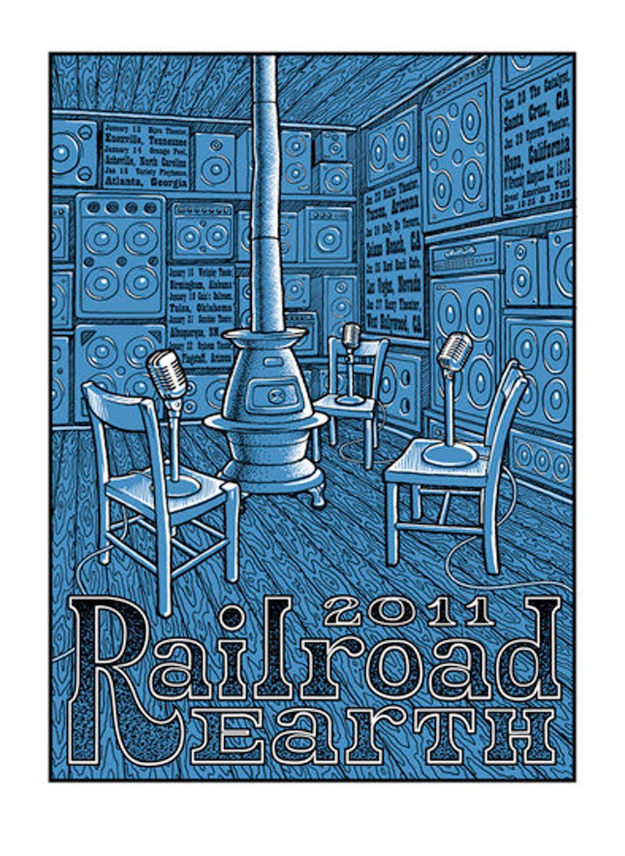 Timothy Ripley - 2011 - Railroad Earth Tour Poster