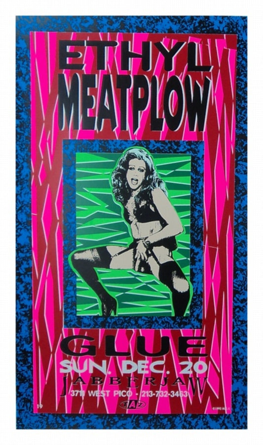 TAZ - 1992 - Ethyl Meatplow Concert Poster