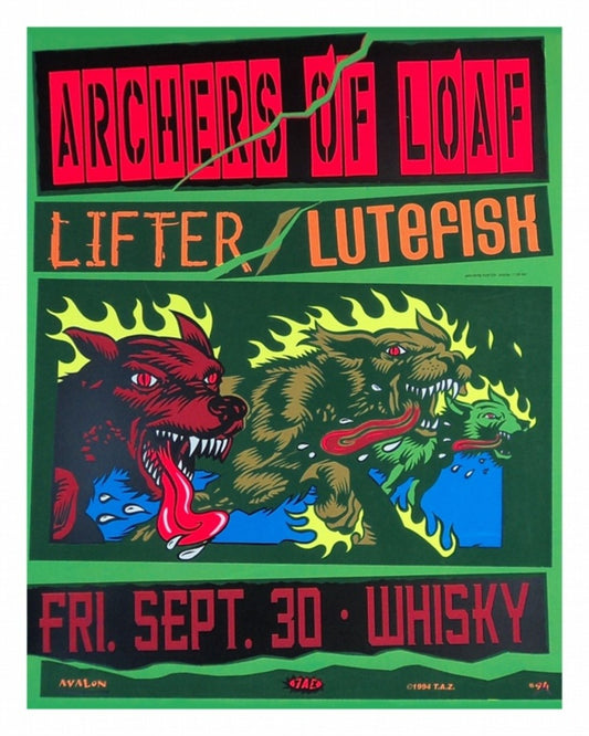 TAZ - 1994 - Archers Of Loaf Concert Poster