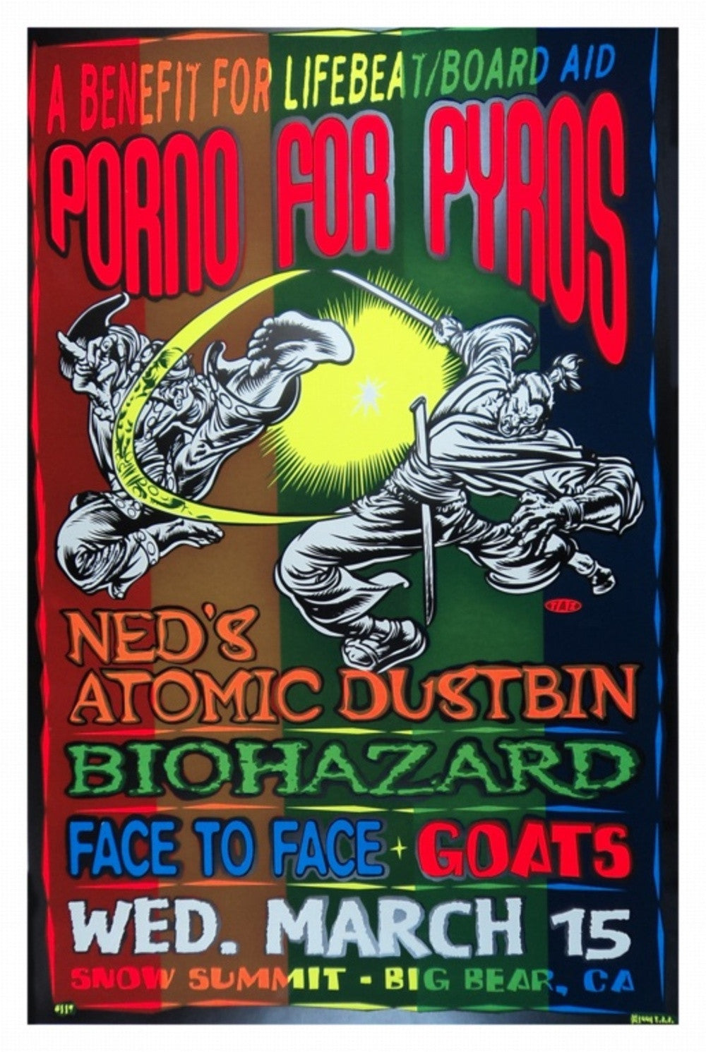TAZ - 1994 - Porno For Pyros Concert Poster
