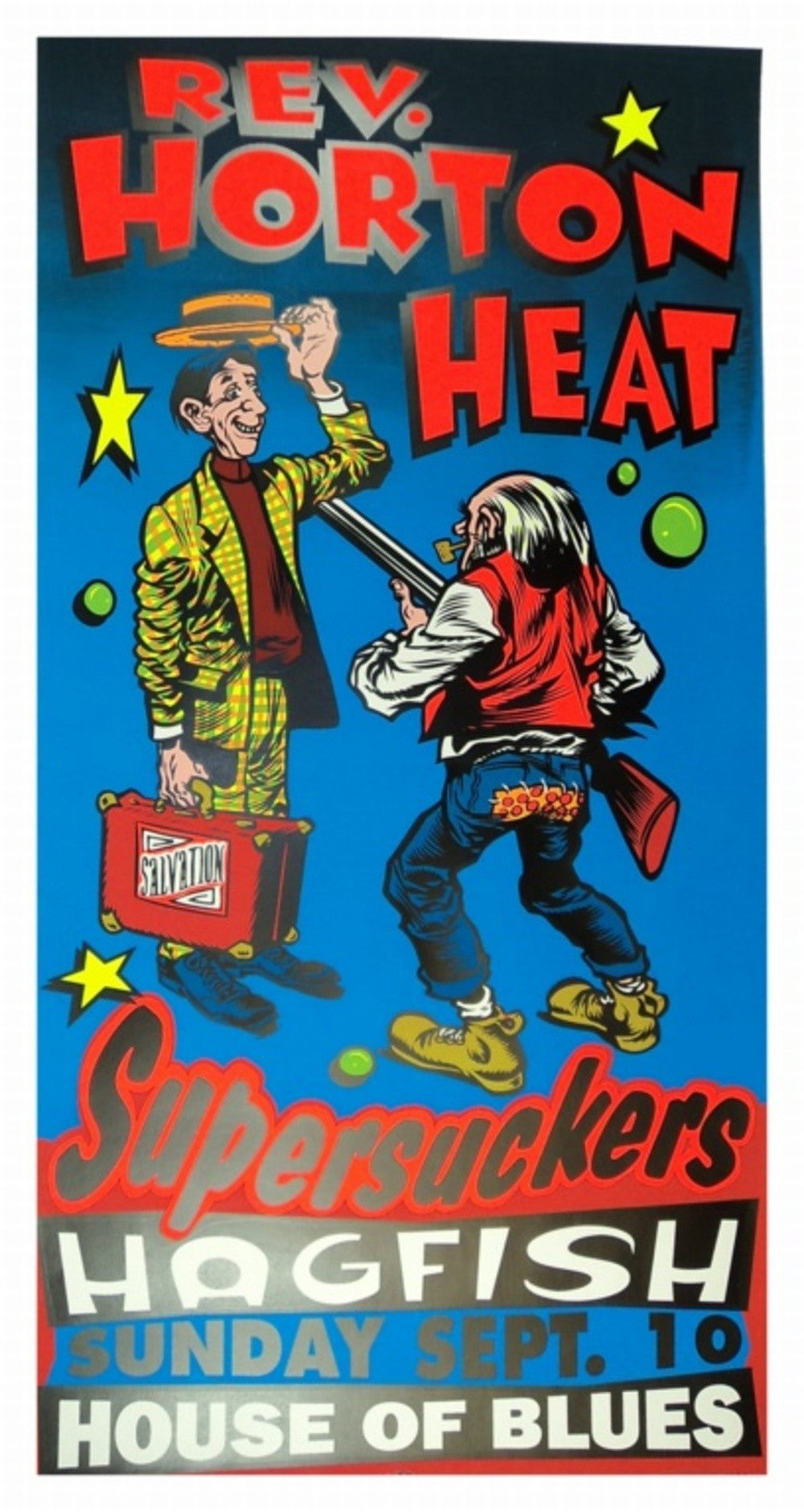 TAZ - 1995 - Reverned Horton Heat Concert Poster
