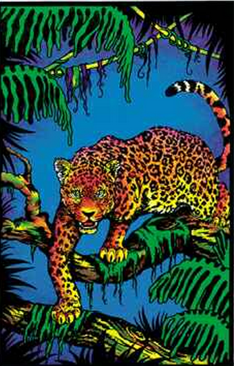 Felt Black Light Poster - "Jaguar"