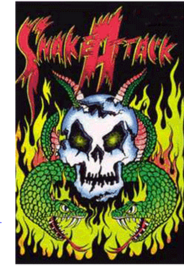 Felt Black Light Poster - "Snake Attack"