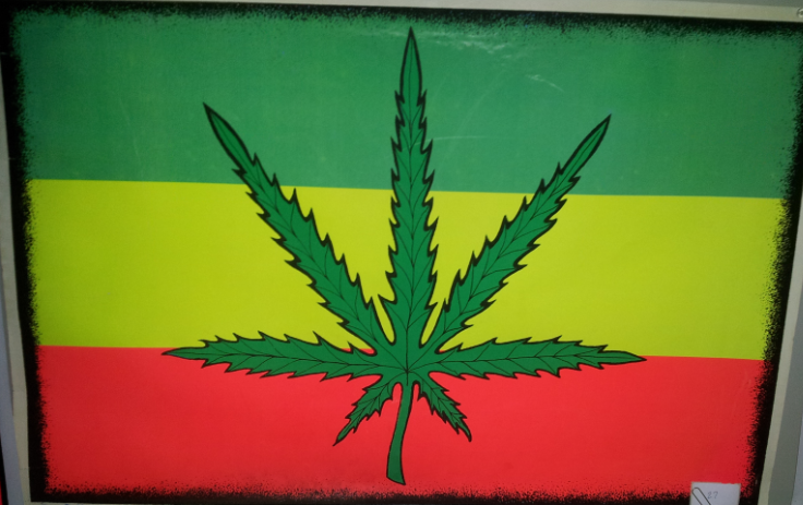 Felt Black Light Poster - "Jamaican Leaf"