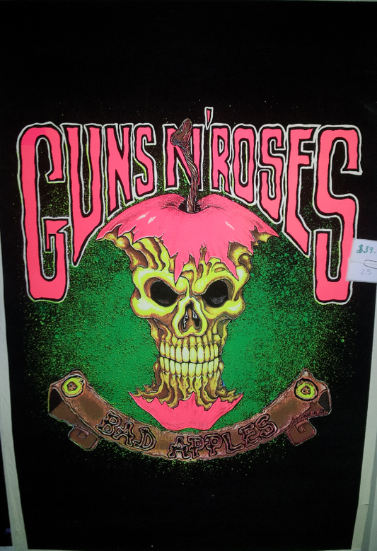 Felt Black Light Poster - 1993 - Guns N' Roses Bad Apples