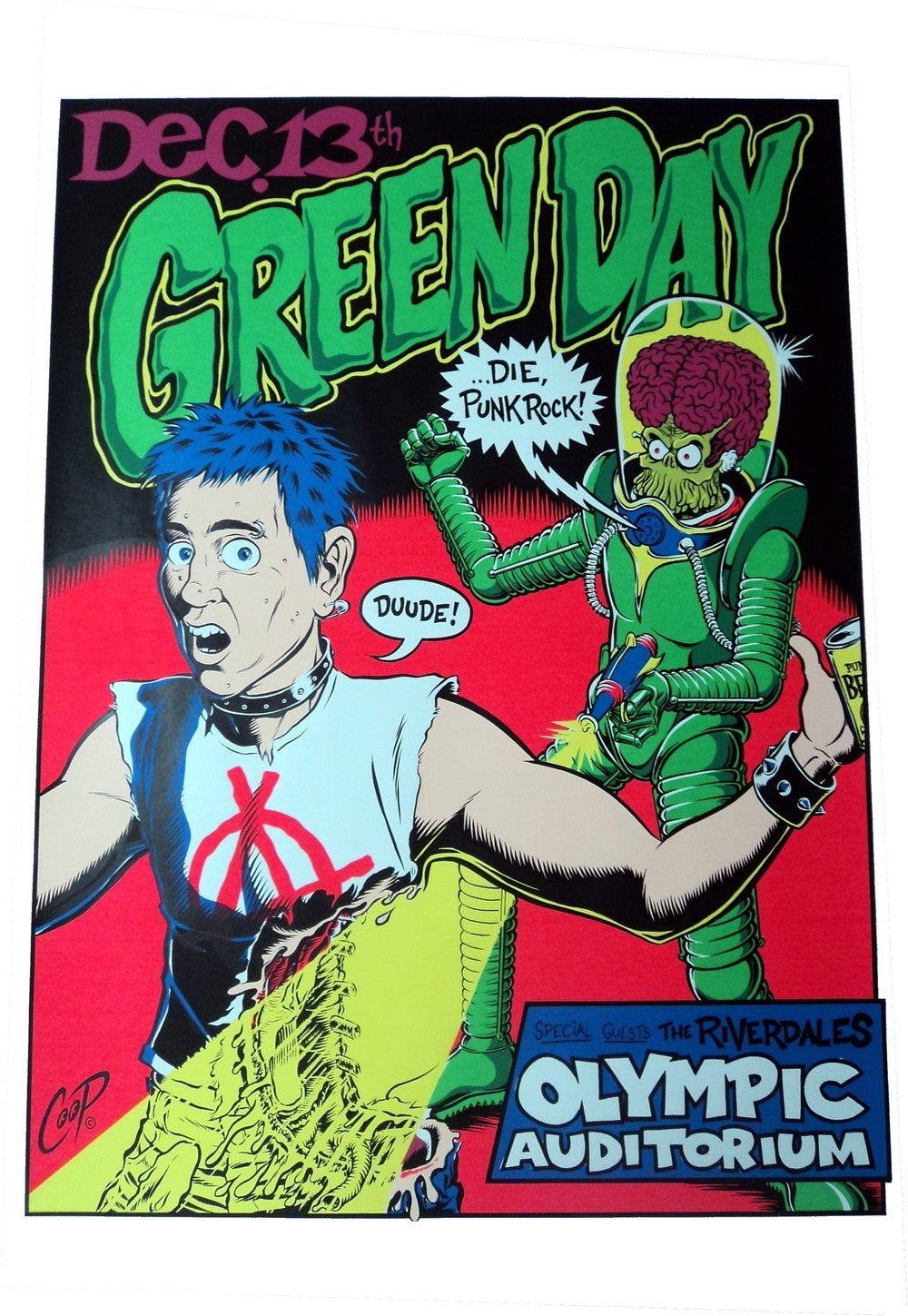 Coop - 1995 - Green Day Concert Poster