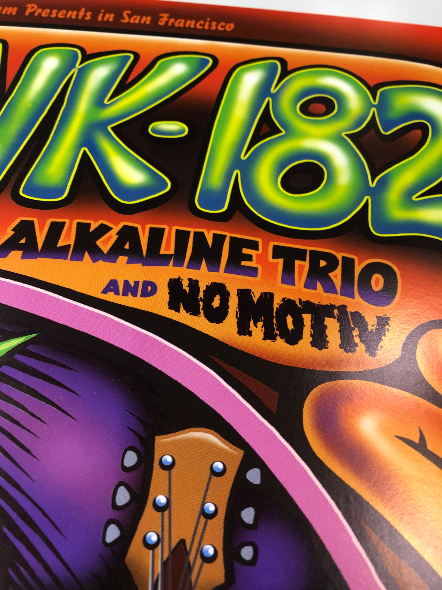 Blink 182 w/ Alkaline Trio No Motiv Warfield 2001 Poster