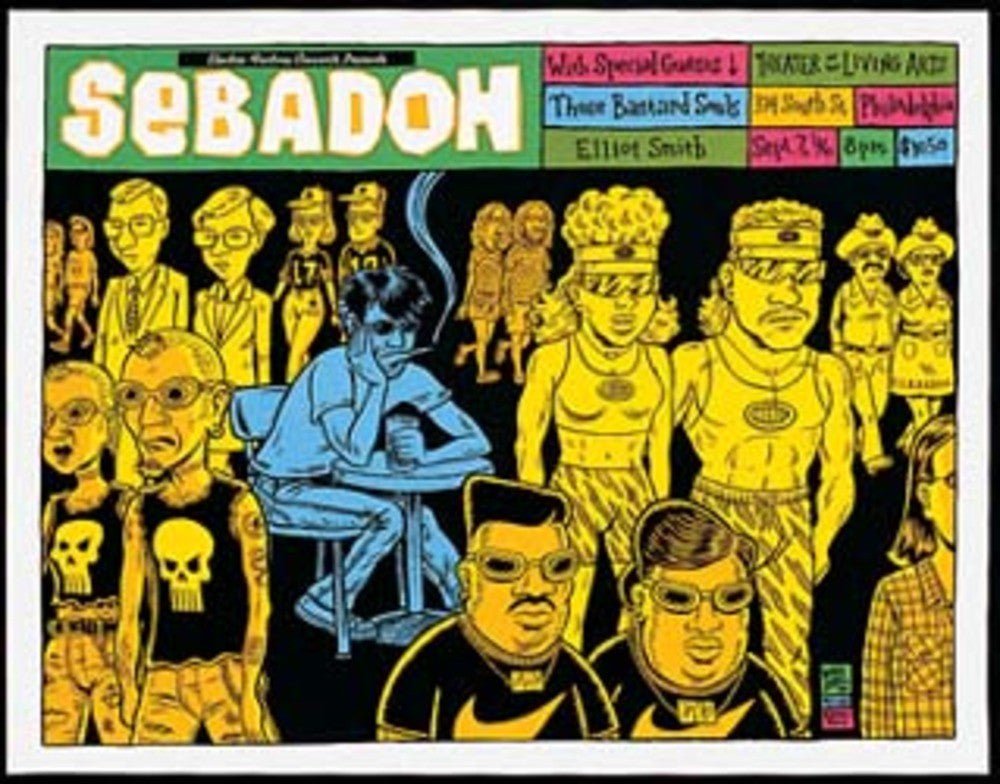 Ward Sutton - 1996 - Sebadoh Concert Poster