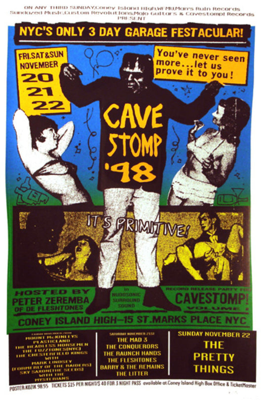 Frank Kozik - 1998 -  Cavestomp Poster