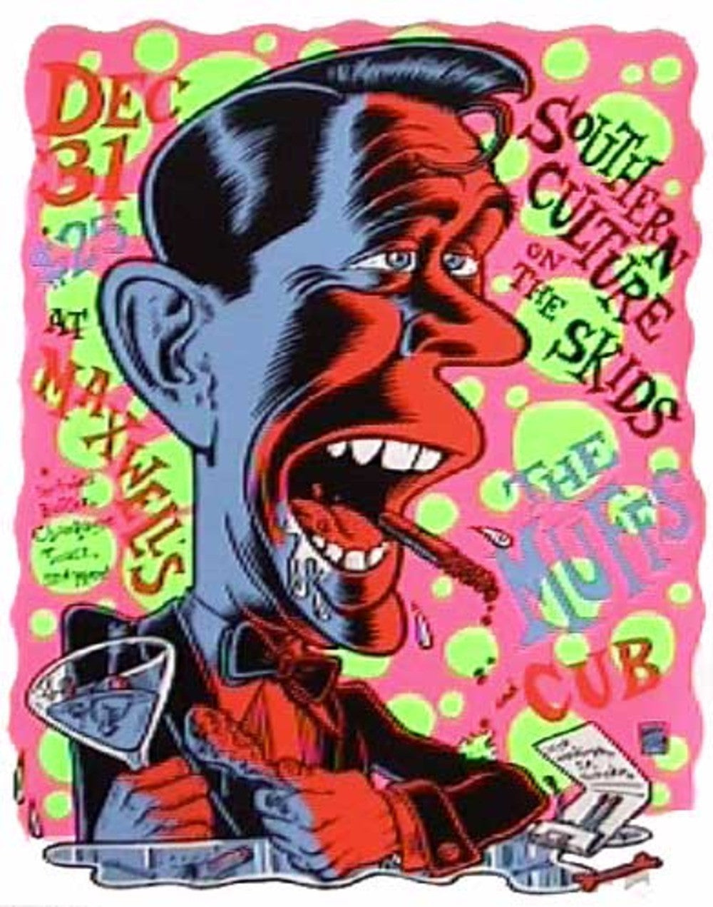 Ward Sutton - 1995 - Southern Culture on the Skids Concert Poster