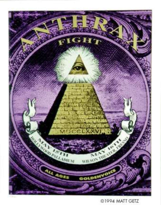 Matt Getz - 1994 - Anthrax Concert Poster (Signed & Numbered)