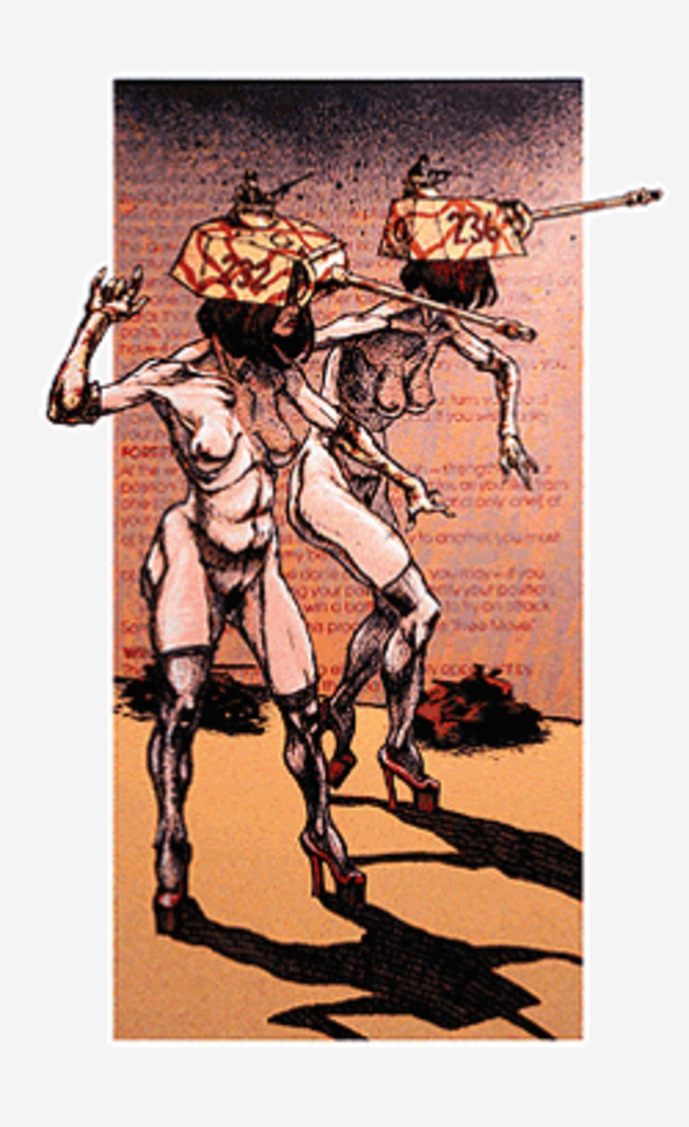 Derek Hess - 1998 - Superpredator Art Print