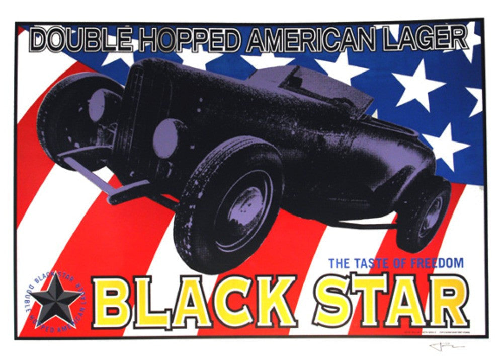 Frank Kozik - 00XX - Black Star Lager Promo Poster
