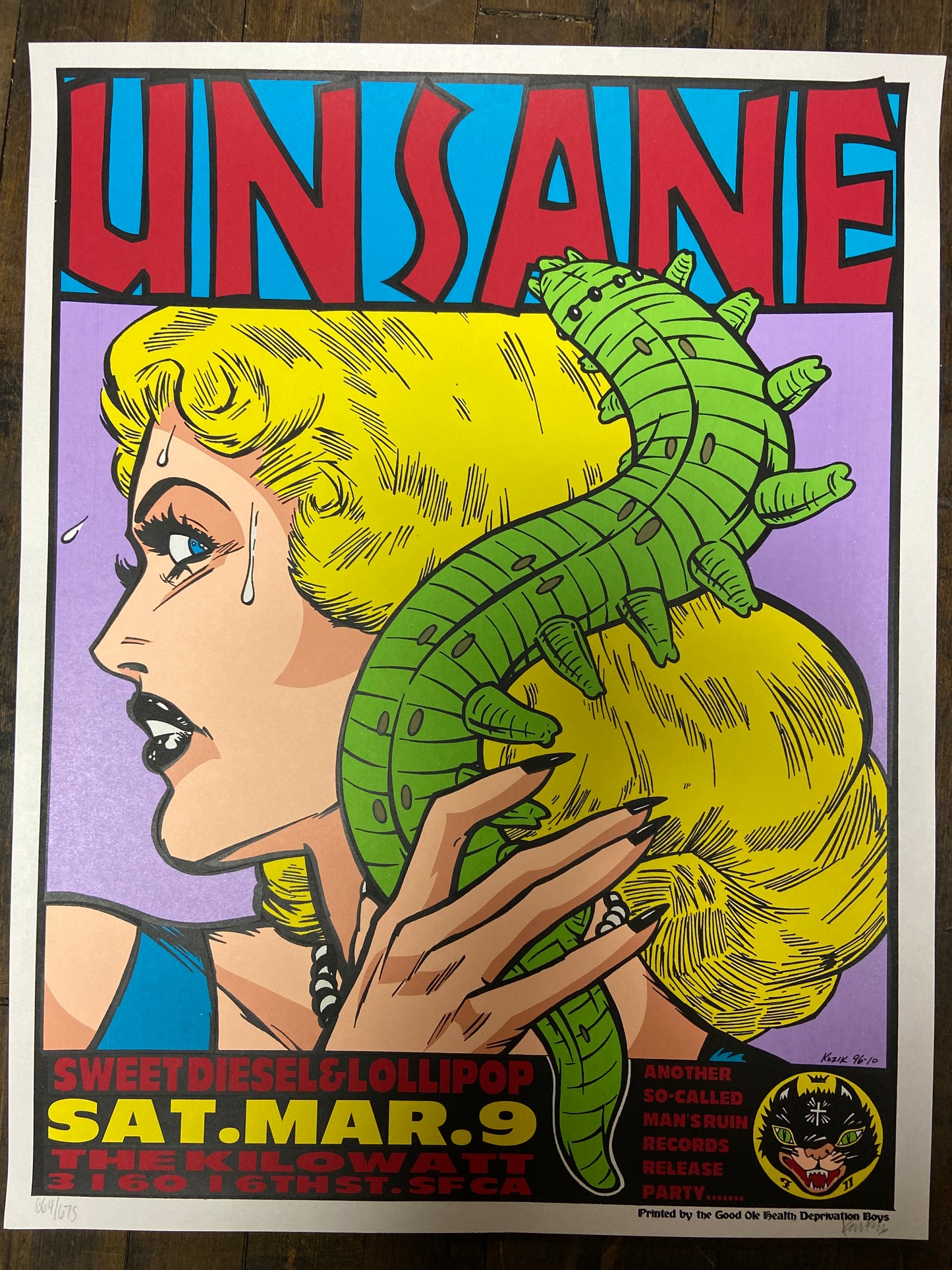 Frank Kozik - 1996 - Unsane Concert Poster
