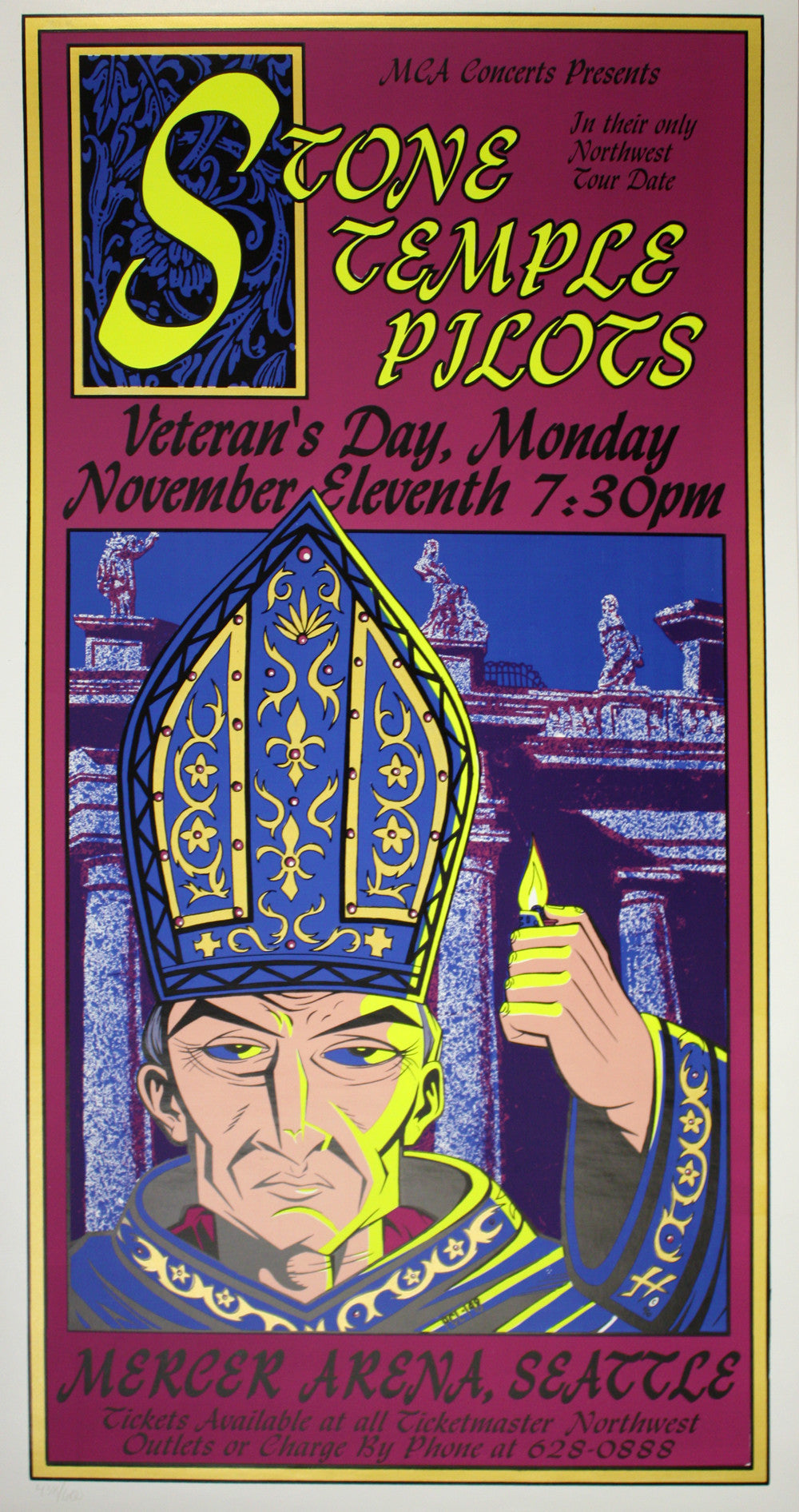 Justin Hampton - 1996 - Stone Temple Pilots Concert  Poster