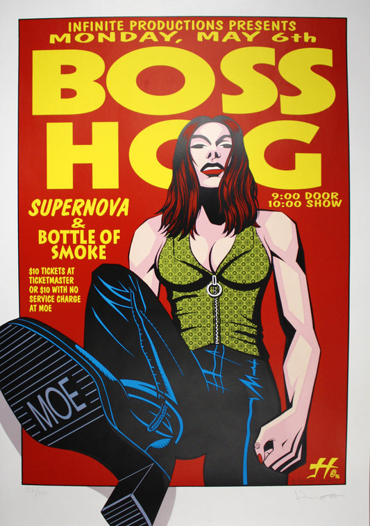 Justin Hampton - 1996 - Boss Hog Concert Poster