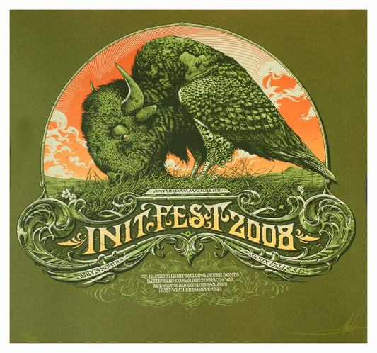 Aaron Horkey - 2008 - Init Fest Concert Poster
