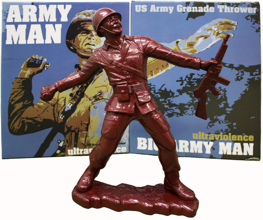 Frank Kozik - 2009 - Ultraviolence Army Man - US Army Grenade Thrower - Bronze Edition