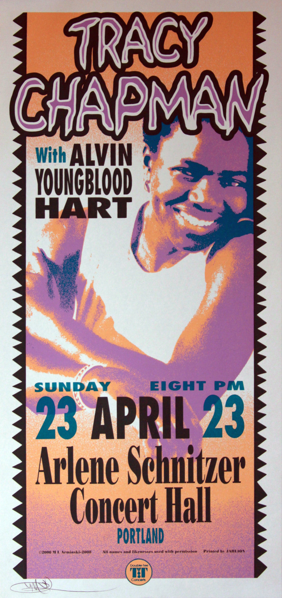 Mark Arminski - 2000 - Tracy Chapman Concert Poster