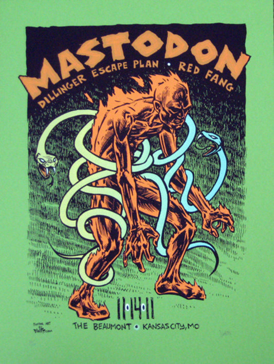 Dwitt - 2011 - Mastodon Kansas City, MO Concert Poster