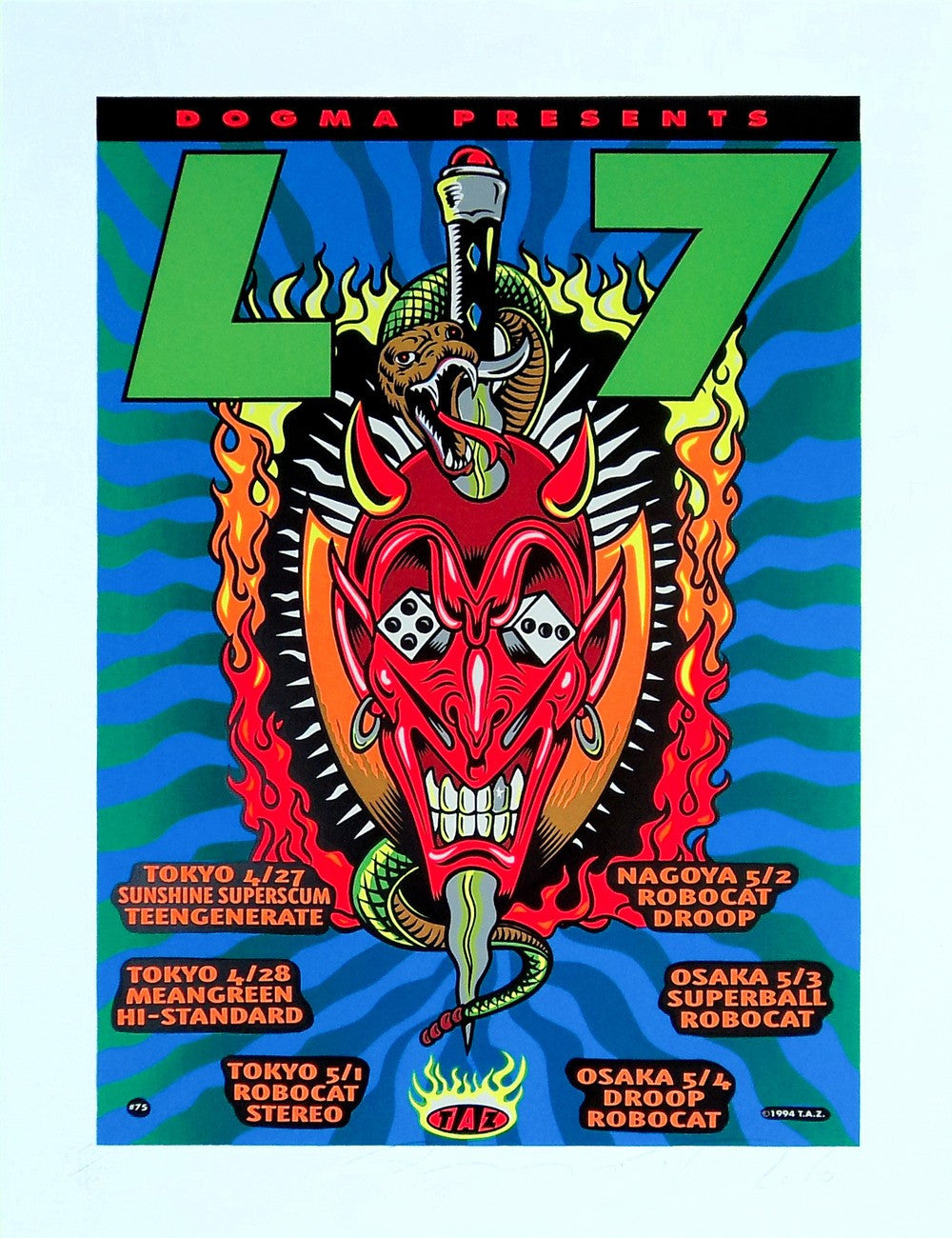 TAZ - 1994 - L7 Japan Tour Poster