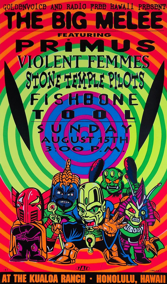 TAZ - 1993 - The Big Melee Concert Poster