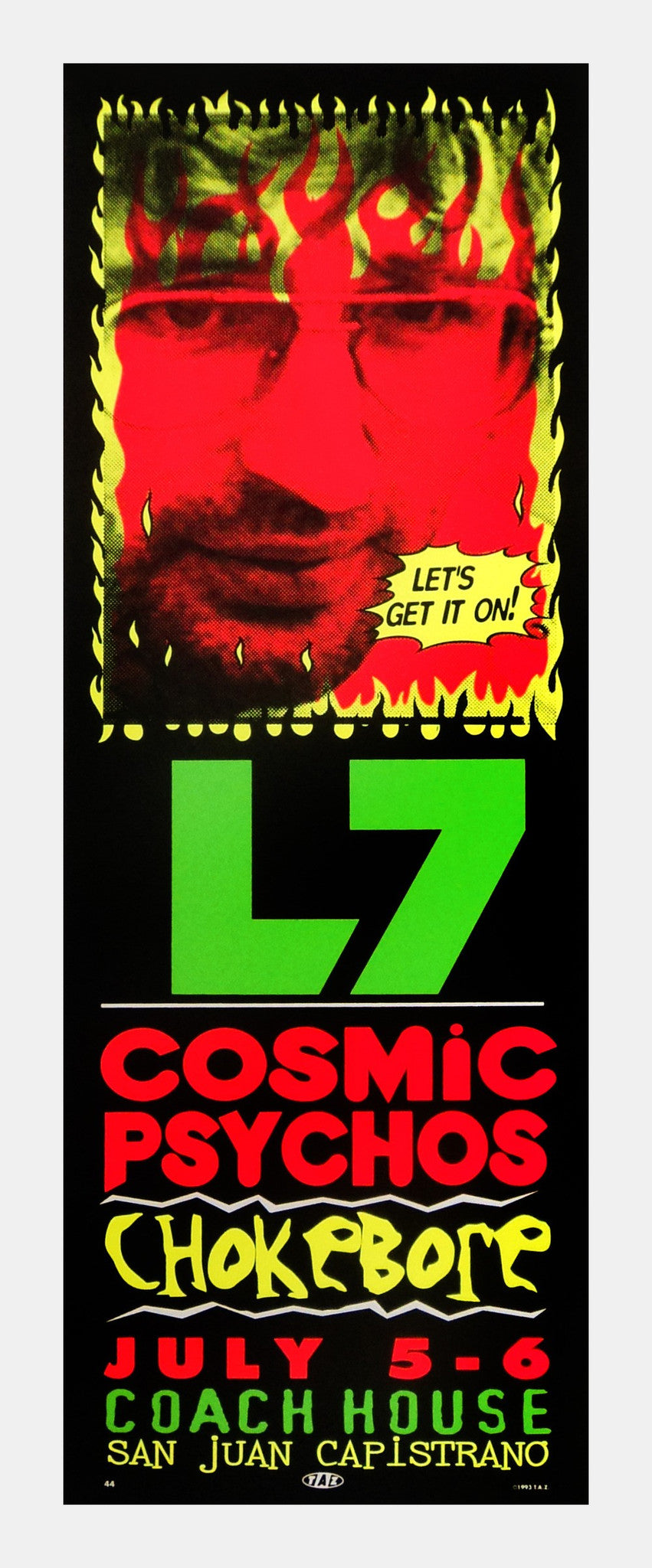 TAZ - 1993 - L7 Concert Poster