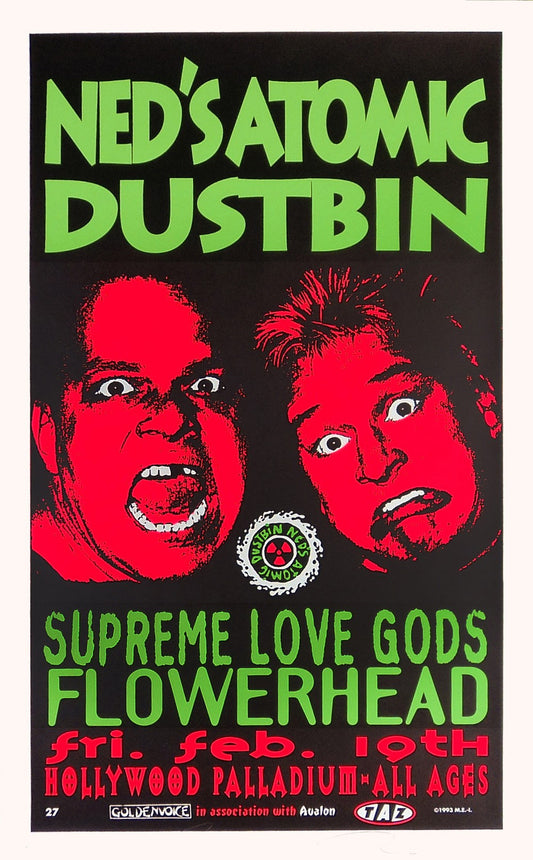 TAZ - 1993 - Ned's Atomic Dust Bin Concert Poster