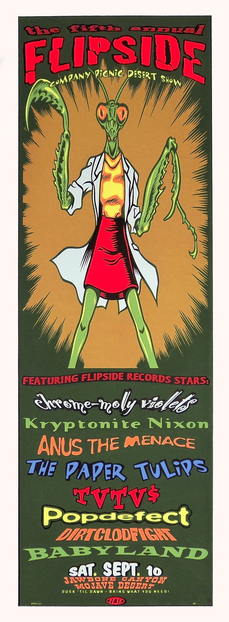 TAZ - 1994 - Fifth Annual Flipside Poster