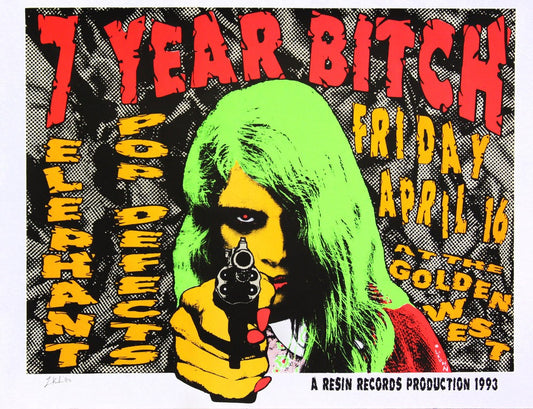 Lindsey Kuhn - 1993 - 7 Year Bitch Concert Poster