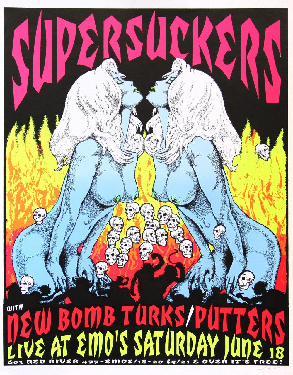 Lindsey Kuhn - 1994 - Supersuckers Concert Poster
