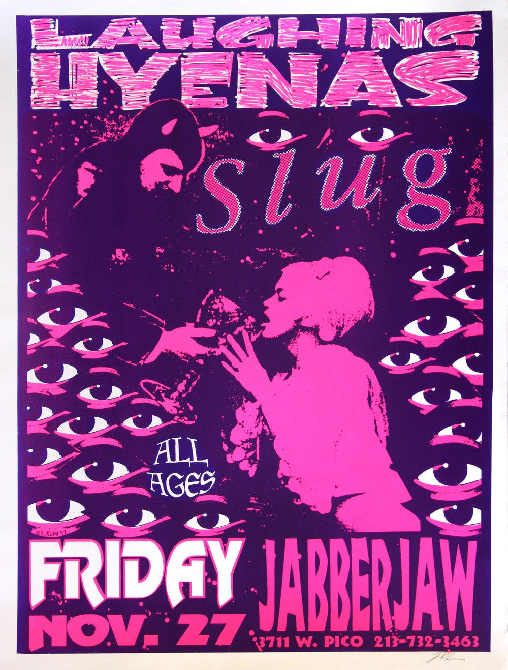 Lindsey Kuhn - 1992 - Laughing Hyennas Concert Poster