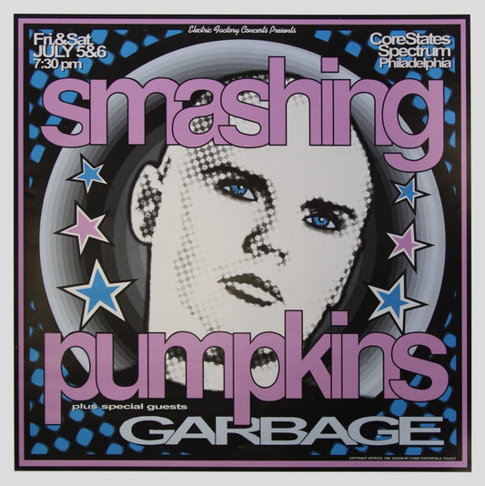 Lynne Porterfield - 1996 - Smashing Pumpkins Concert Poster