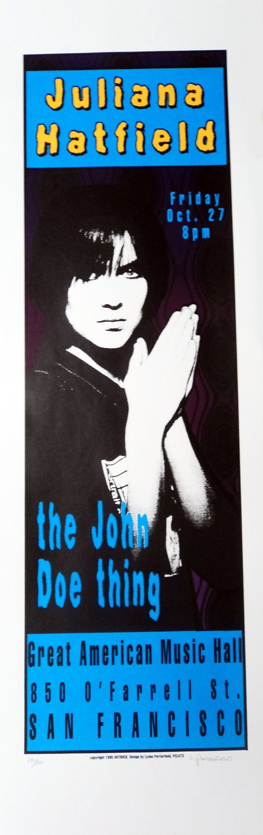Lynne Porterfield - 1995 - Juliana Hatfield Concert Poster