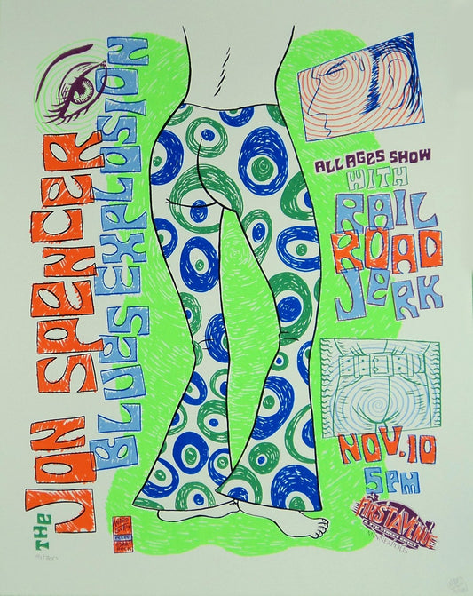 Ward Sutton -  1996 - Jon Spencer Blues Explosion Concert Poster